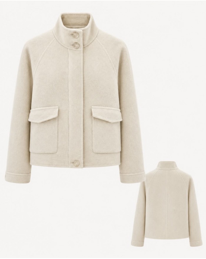 Jacket Coat - Ecru