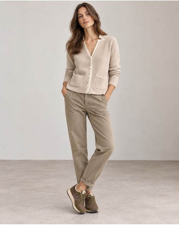 Portico Trousers - Beige Stone