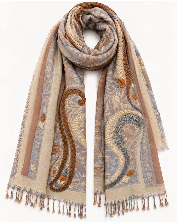 Scarf Wool Hand Work - G