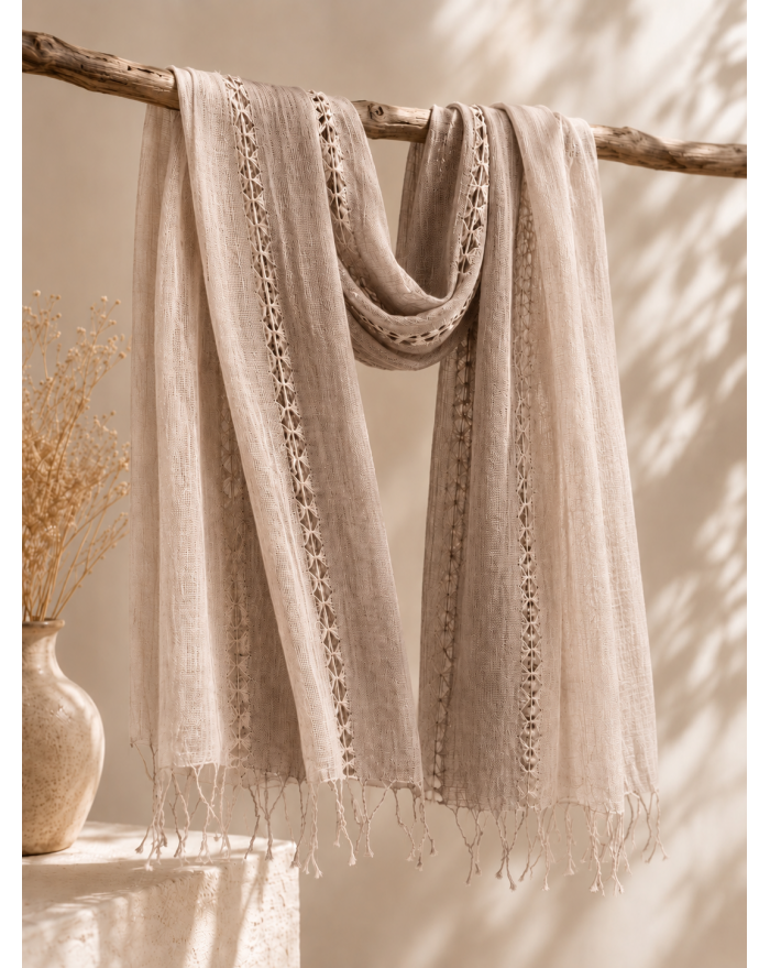 Scarf A Lino - Taupe